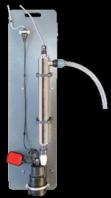 UV-Modul mit Pumpe im nachgeschalteten Schacht Das UV-Modul mit Pumpe wird in einem der Kläranlage nachgeschalteten Schacht installiert.