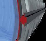 Zudem dient die umlaufende H-Profilierung als komfortabler Tragegriff beim Transport und als Trittfläche zur Montage des Tankdoms.