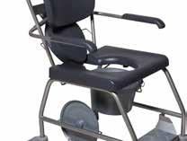 Das Grundgestell ist aus hochwertigem Edelstahl gefertigt, so dass der Stuhl nicht nur aus hygienischen Gesichtspunkten eine Bereicherung ist, er kann auch als Duschstuhl eingesetzt werden.