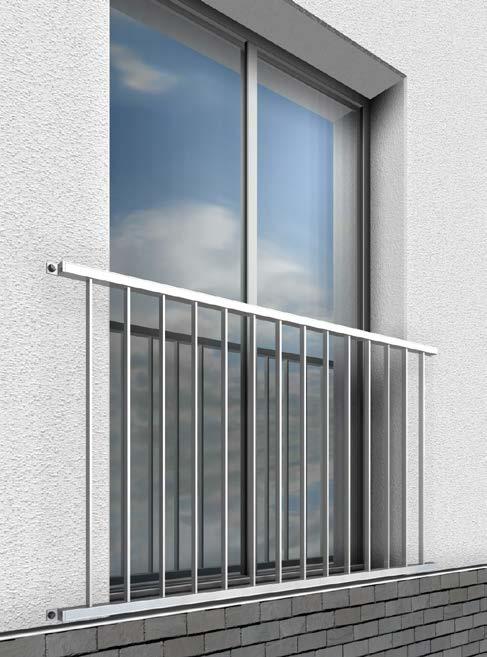Absturzsicherung SIMPLUM Absturzsicherung SIMPLUM ALUMINIUM Brüstungsgeländer für bodentiefe Fenster in Aluminium Herstellung aus Strangpressprofilen mit nicht sichtbaren