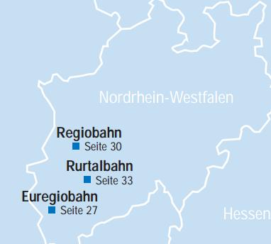 Gliederung Euregiobahn Rurtalbahn Regiobahn Reaktivierungsprojekt der Heinsberger Bahn Netzentwicklung im AVV 2000 2010 und die