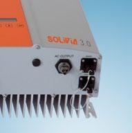 SOLIVIA String Inverter können mit allen handelsüblichen Photovoltaikmodultypen sowie mit Dünnschicht- und rückseitenkontaktierten Solarmodulen, die eine Erdung des Solargenerators am positiven oder