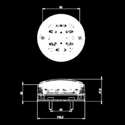 Glühlampe 12/24V Seitlichen Anbau (Kategorie 5) Hohlschraube ¾ UNF für