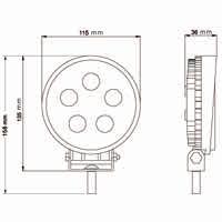 Flood 098 174 050 Arbeitsscheinwerfer LD - 1100 Lumen MC