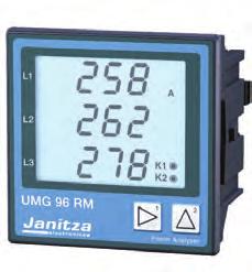 UMG 96RM PQM Power Quality Monitoring Universalmessgerät Konkurrenzlos in seiner Klasse Das UMG 96RM ist ein sehr kompaktes und leistungsstarkes Universalmessgerät vorwiegend für den Einsatz in