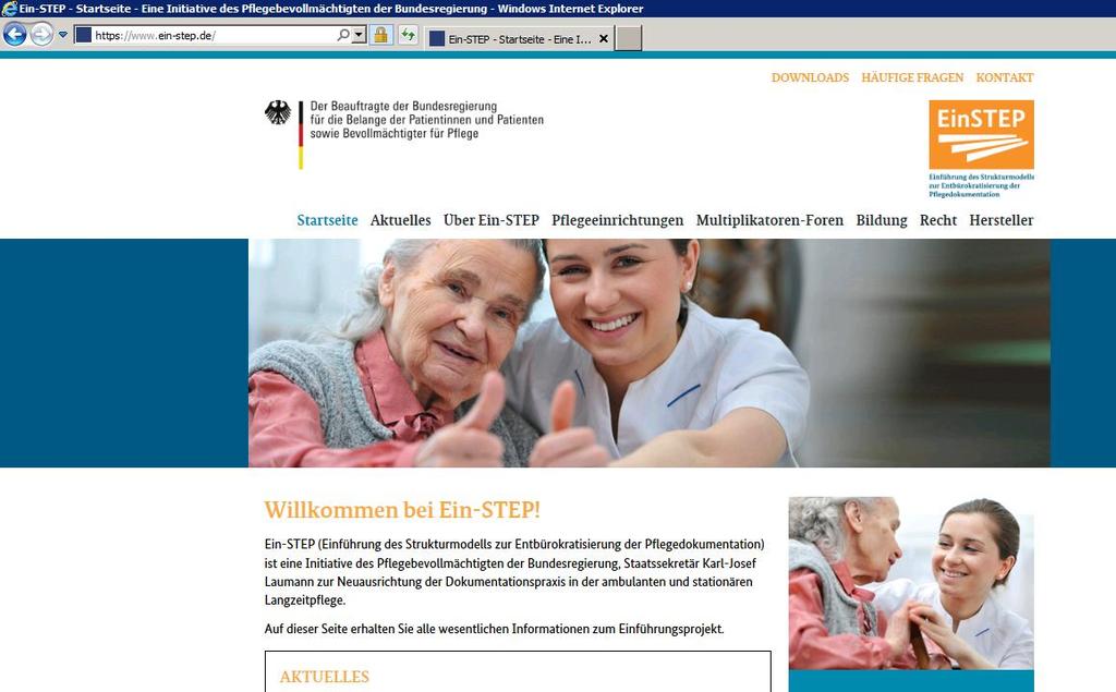 Kommunikationsplattform: www.ein-step.
