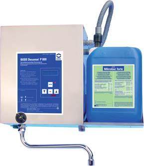Produkte BODE Desomat P 800 Der BODE Desomat P 800 ermöglicht die Herstellung von Gebrauchslösungen für die Flächen- und Instrumentendesinfektion unter Druck.