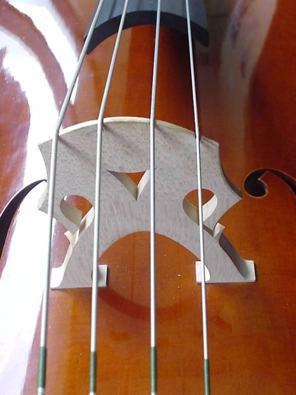 3 Abb. 1.2 lässt erkennen, wie die vier Saiten des Cellos am unteren Ende, bevor sie am Saitenhalter enden, über den Steg gespannt sind.