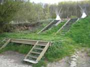Treppenanlage zum Kanutransport