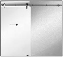 Schiebetürbeschlagset 2 SlideTec LM= Lichtes Maß TB= Türbreite DGB= Durchgangsbreite OB= Oberlichtbreite SBmin.= min.