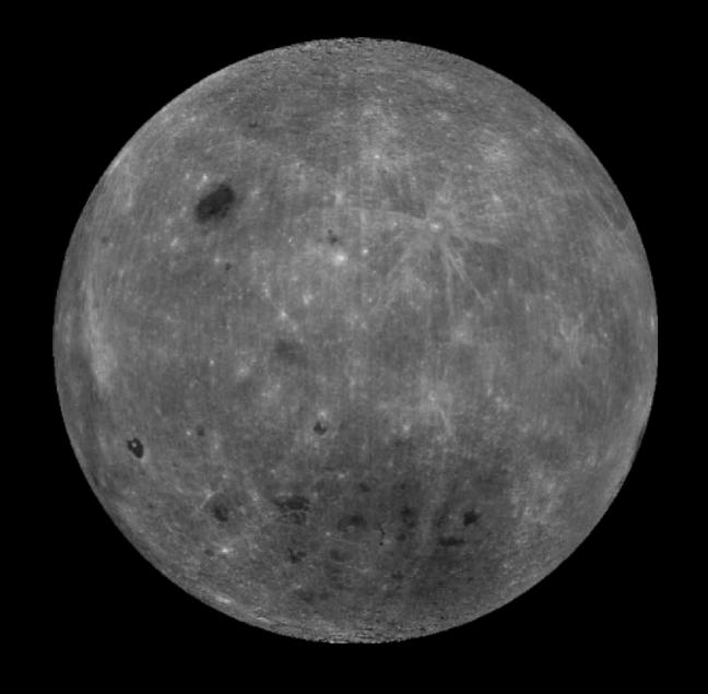 Aber warum sehen wir nur immer nur die Selbe Seite des Mondes? Antwort: Der Mond hat eine sogenannte gebundene Rotation. Wenn er in fast 1 Monat um die Erde kreist, dreht er sich genau 1 Mal.