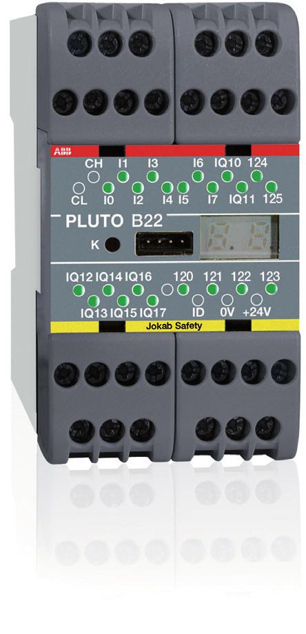 Weitere Neuheiten Safety Controller Pluto B22 Safety Controller Pluto D20 Safety Controller Pluto O2 Safety Controller Pluto B22 Pluto B22 ist ein 45 mm breiter Safety Controller Erweiterungsmodul
