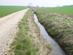 (Fotos: Homeier) Maßnahmen zur Verbesserung des Gewässerumfeldes Entwickeln/Anlegen von Mulden/Rinnen (G8):
