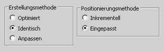 Optimiert: Erstellt eine Kopie und reproduziert die Flächen anstelle der Elemente. Optimiert die Anordnungen so, dass die Berechnung beschleunigt wird.