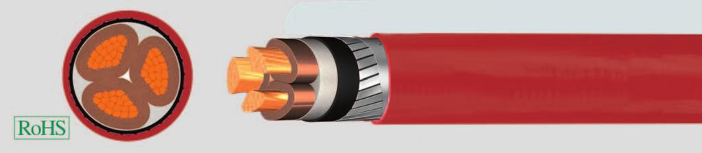 Energie- und Starkstromkabel / Mittelspannungskabel NYFGY 3 x... 3,6/6kV Flachdrahtbewehrung, PVC-Mantel Diadriges PVC-isoliertes Kabel nach DIN VDE 0271 bzw.