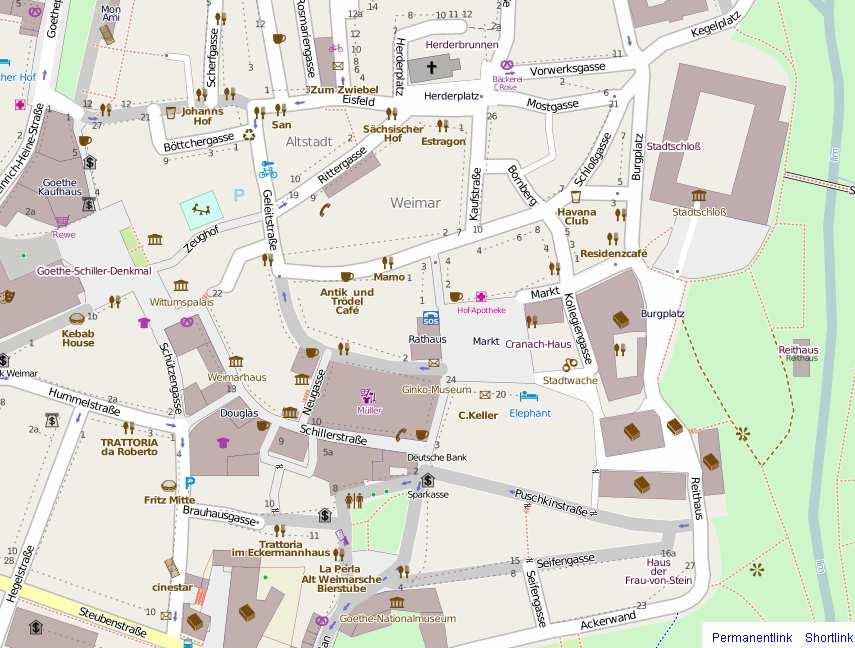 1.3. Karte von Weimar-Altstadt