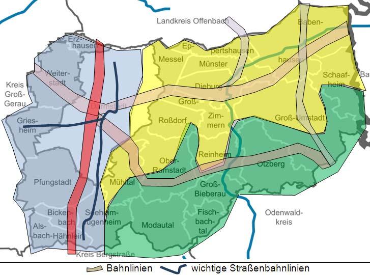 5. Potenzialermittlung B+R im ländlichen Raum Übersicht des Planungsraums 5.1.3 Odenwald Kommunen III.