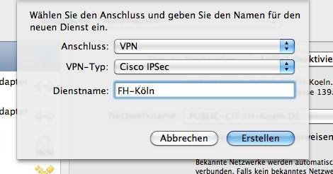Wählen Sie bei VPN-Typ Cisco