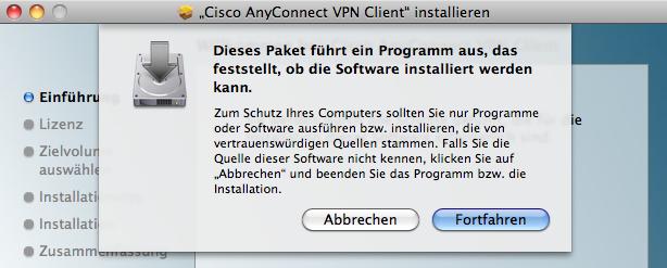 VPN Zugang unter Mac OS X 10.4 + - manuelle Installation 1.