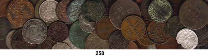 21 L O T S L O T S L O T S 256 LOT von 47 Kleinmünzen, von 1624 bis 1871, meist Silber, einige Kupfer: Habsburg(8); Sachsen(14); Hamburg(10); Bremen(5); Waldeck-Pyrmont(8) und Nassau(2).
