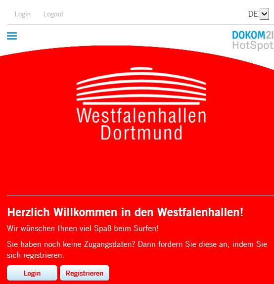 Messe Westfalenhallen Dortmund (Version 1.0 vom 18.05.2016) Seite 1 von 5 1. Nutzung des kostenlosen WLAN 1.1 Mit dem WLAN verbinden Wählen Sie mit Ihrem Endgerät (Handy, Tablet, Laptop, PC, etc.