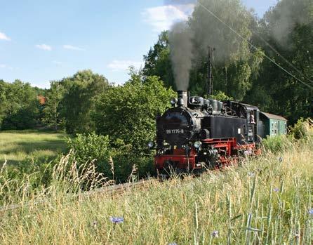 4 Vom mitgliederstärksten Eisenbahnverein Deutschlands wird die Preßnitztalbahn zwischen Steinbach und Jöhstadt in Schuss gehalten.
