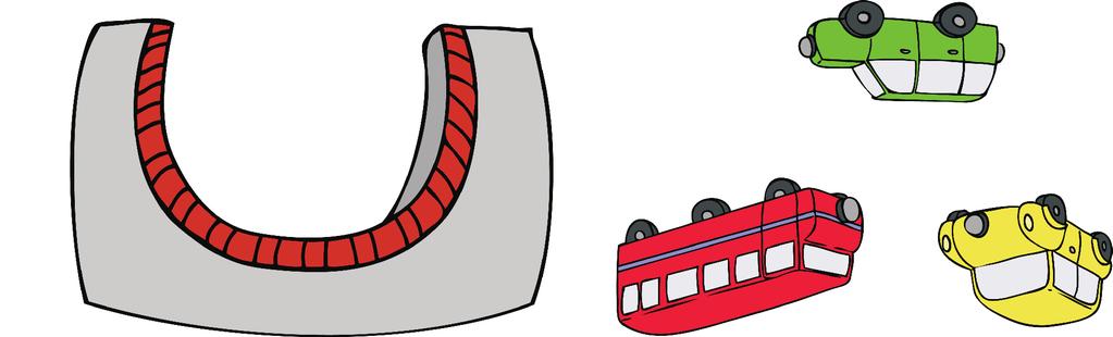15 Kannst du das Auto oder den Bus durch den Torbogen fahren ohne die Fahrzeuge zu berühren? Variiere deinen Versuchsaufbau!