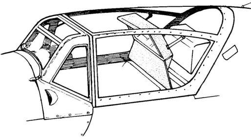 -8- Die Kabinenhaube der G- 10 Das Cockpit muß bis auf ein paar Kleinteile (Einstellräder der Höhenrudertrimmung) selbst gebaut werden.