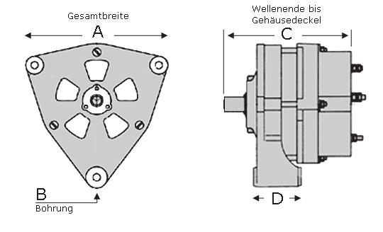 Universal-Generatoren Gruppe Universal-Generatoren mit Halterungen Maße in m m Verw endung Volt amp. Anschlüsse A B C D Sparex Preis 65 B+ D+ W 0mm 8mm 150mm 56mm S.