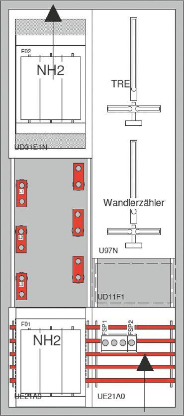 Wandlermessung HH/SH/MV Wandler-Reihenklemmleiste Prüklemme 14-polig nach TAB A1.01 KL13BE a. Anfrage. Wandlerkupfer 30 x 10 x 160 mm UM30V2 Wandleranlagen bis 630 A auf Anfrage.