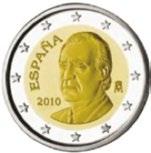 Serie 2010 bis 2014: 2 und 1 Euro: König Juan Carlos I.