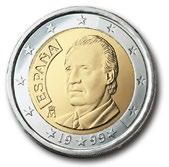 Serie 2002 bis 2009: 2 und 1 Euro: König Juan Carlos I.