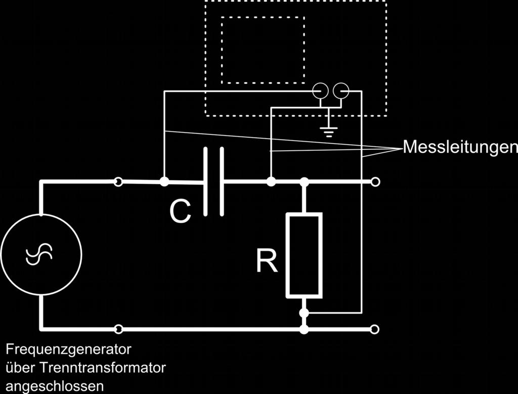 Abb. 5: Schaltungsaufbau für einen Kondensator.