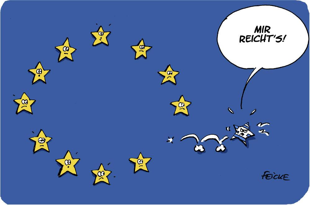 Die Europäische Union was geht mich das an? Von Dr. Anja Joest, Bergisch Gladbach Ist es sinnvoll, in der EU zu bleiben? Welche Bedeutung hat die EU für unseren Alltag? Feicke/toonpool.