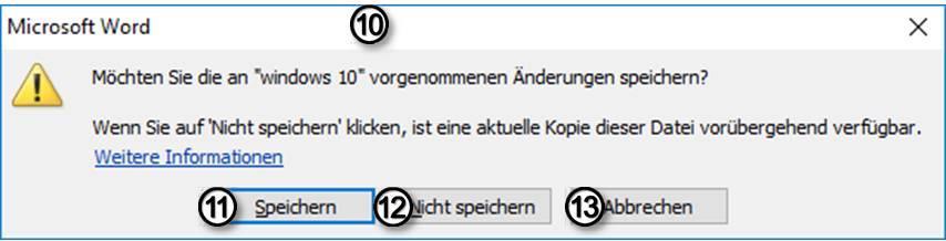 MINIMIERFELD Das Anwendungsfenster wird auf ein Symbol in der Taskleiste minimiert. Durch Anklicken des Symbols in der Taskleiste wird die Datei wieder angezeigt.