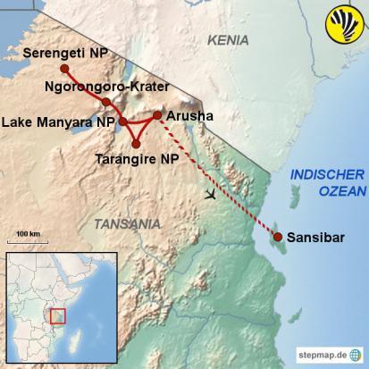 TANSANIA Tansania - Safari und Sansibar 14 Tage Safari durch Nordtansania und Sansibar, ab/bis Deutschland Erleben Sie die Höhepunkte im