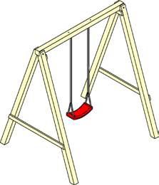 und  PE Rutsche gewellt Für Kinder von 3-14 Jahren Kletterschaukel Ronja Bausatz aus 9 x 9 cm starkem Kantholz (Kreuzholz),