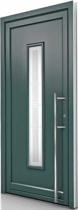 In dieser Tür verstärkt die Sandstrahlung z.b. das klassisch, zeitlose Design der Tür.