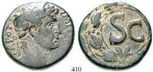 ss/ss+ 150,- KAPPADOKIEN, CAESAREA 404 Traianus, 98-117 Bronze. 23,39 g. Büste r. mit Lorbeerkranz / Büste des Zeus Ammon r. Syd.