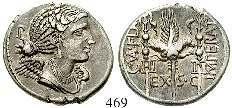 ss-vz 280,- Die Gens Mamilia sah ihre Herkunft in Mamilia, der Enkelin des Odysseus. 468 Q. Antonius Balbus, 83-82 v.chr.