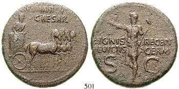 Kopf r. AVGVSTVS DIVI F / IMP X ACT Apollo l., hält Lyra und Plectrum. RIC 171a. ss 492 AE-Dupondius 38-37 v.chr., Mzst. in Griechenland. 17,51 g.