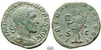 , hält Zepter und verschleiert ihr Gesicht. RIC 59b. herrliches Portrait. st 150,- 616 Antoninian 249-251, Rom.