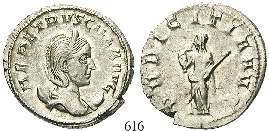, hält Zählbrett und Füllhorn. RIC 180. grüne Patina. ss 250,- 619 Antoninian, Antiochia. 3,12 g.