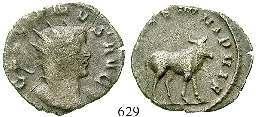 ss/vz 95,- 627 Gallienus, 253-268 Antoninian 258-259, Köln. 2,30 g. Gepanzerte Büste r.
