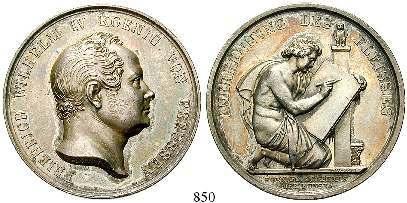 Abb. verkleinert 850 Friedrich Wilhelm IV., 1840-1861 Silbermedaille 1860.