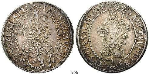 st 235,- 956 Paris von Lodron, 1619-1653 Taler 1624. 28,20 g.