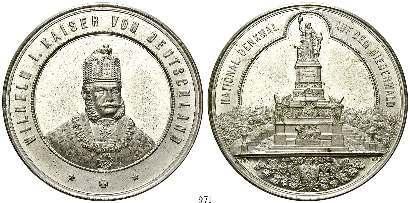 , 1888-1918 Silbermedaille 1913. von B.H.Mayer, auf das 25-jährige Regierungsjubiläum. Kopf l. / Kopf der Germania r. Rs.