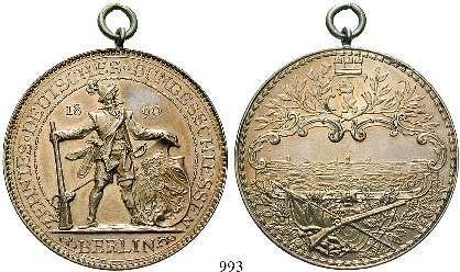 ss-vz 75,- 996 Nürnberg Silbermedaille 1897. (v. Balmberg) auf das XII. Deutsche Bundesschießen in Nürnberg.