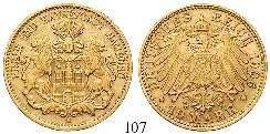 Gold. J.242. ss/ss+ 190,- 111 20 Mark 1872, A. Gold. J.243.