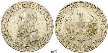ss-vz/st 140,- 1085 3 Reichsmark 1928, D. Dinkelsbühl. J.334.